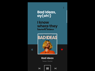 Daily UI challenge Music App