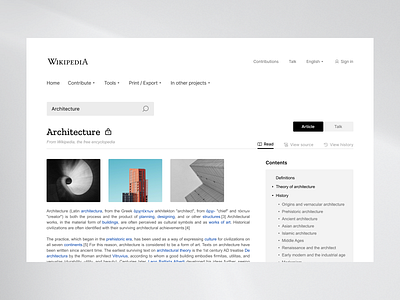 Tried to redesign wikipedia website as simple as possible design ui ux website websitedesign wikipedia