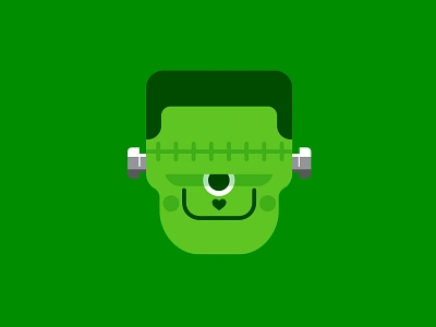 Eye Heart U: Frankenstein eye heart u beary much eyeheartubearymuch frankenstein green halloween