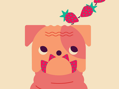 Sweet Tooth ant dog dogdaysofsummerart strawberry summer wip