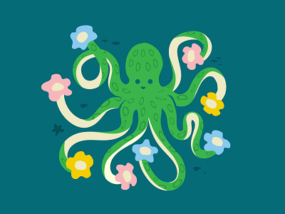 World Oceans Day flower herringhaggis ocean octopus