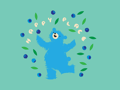 Happy Place bear blueberry happiness herringhaggis