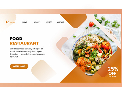 Food Bazar-Restaurant Banner food banner graphic design homepage