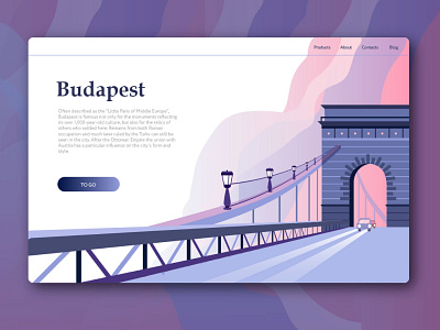 Budapest home screen bridge budapest car evening illustration landscape purple violet