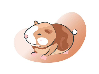 Hamster animals feed hamstel illustration packaging