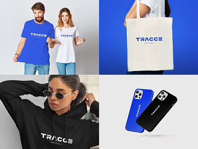 Tracce. Logo web agency bag clothes cover hoody logo tshirt