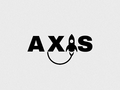 AXIS axis branding dailylogochallenge design galaxy illustration logo rocket ship space typography