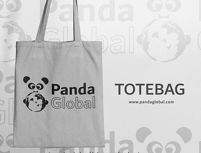 PANDA GLOBAL TOTEBAG branding dailylogochallenge design graphic design logo mockup