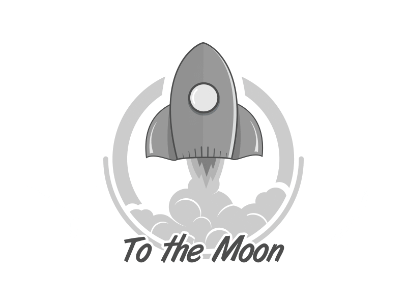 To The Moon illustration kid moon rocket sticker