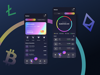 Wallet Mobile Design cryptocurrency design mobile app ui ux wallet