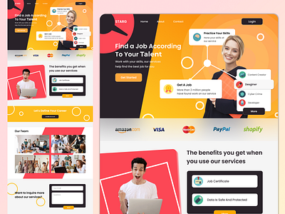 STARG - Website branding designwebsite job landingpage talent ui ux web website