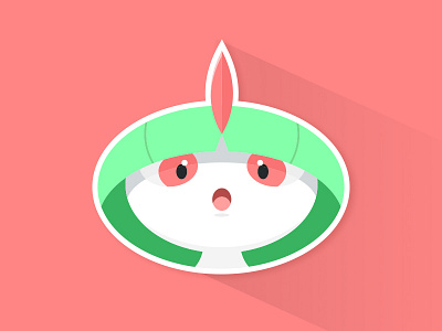 Ralts adobe illustrator flat illustration illustration illustrator pokemon ralts