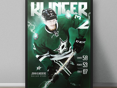 John Klingberg Poster Design defenseman design digital digital art hockey john klingberg marketing nhl photoshop poster social media sweden