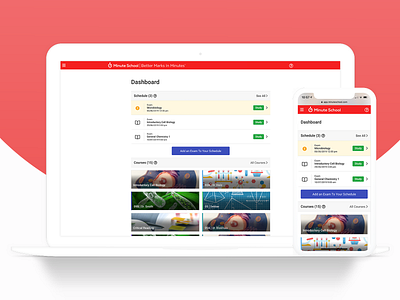 e-Learning Student Web App - Dashboard Interface