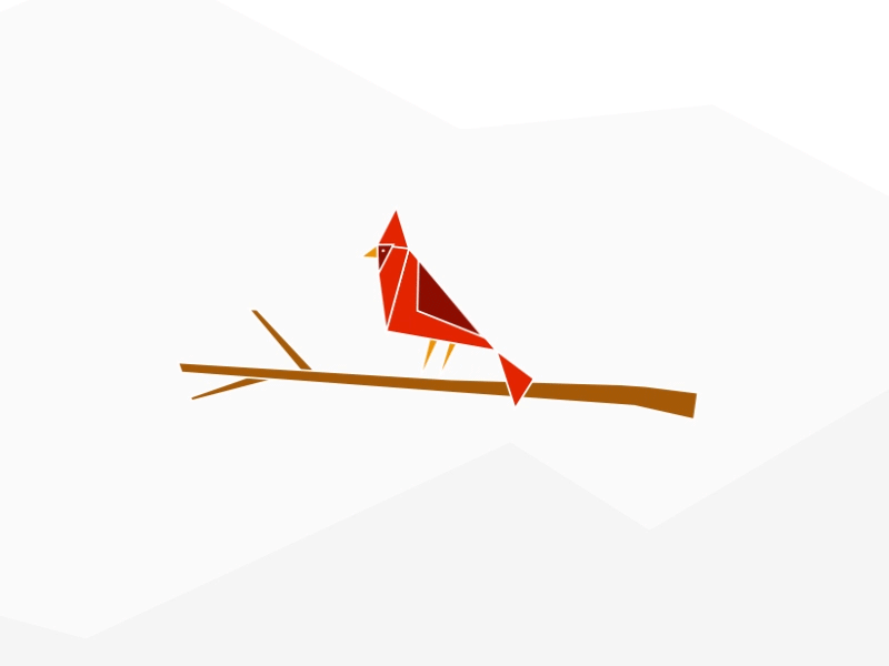 Cardinal WIP bird branch cardinal mountains tweet