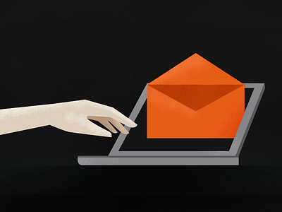 Email privacy adobe alert black cleepy dallas textas ilustrator design email flat hand illustration illustrator minimal orange vector