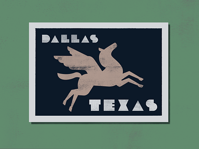 Dallas Red Pegasus 6hexcodes blue dallas dallas freelancer illustration pegasus red pagsus texas vector