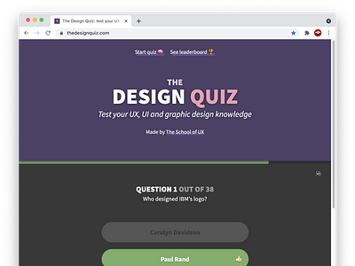 The Design Quiz — test your UX, UI & graphic design knowledge graphic design ui ui design user experience user interface ux ux design web design