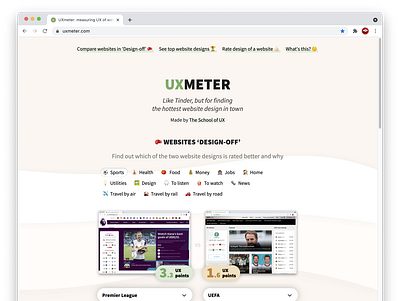 UXmeter — measuring user experience of web design with UX Points ui ui design user experience user interface ux ux design ux research web design
