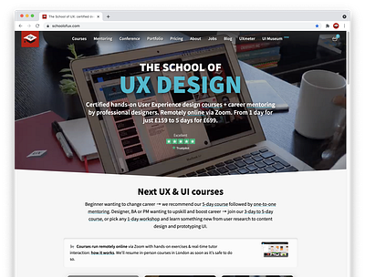 The School of UX course learn design the school of ux training ui ui design user experience user interface ux ux design web design workshop