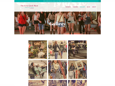 Vintage market Squarespace website