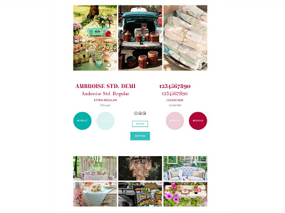 Mood Board for vintage market website