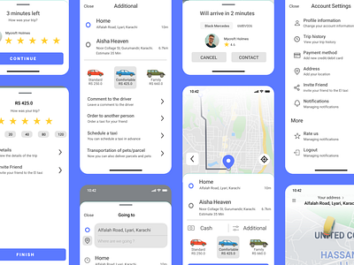 EL Taxi App UI By Syed Talha Raza