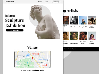 Website Jakarta Sculpture Exhibition ui
