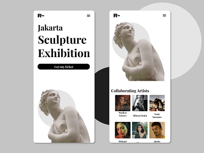 Mobile App - Jakarta Sculpturre Exhibition ui