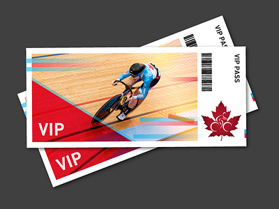 Cycling Canada VIP Ticket canada cycling pass print print design ticket vip
