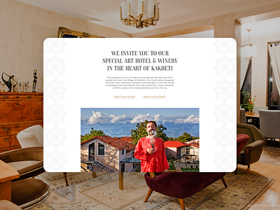 Website design for Art Hotel & Winery