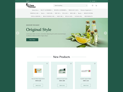 Pharma Care Website ecommerce ui webdesign webdevelopment