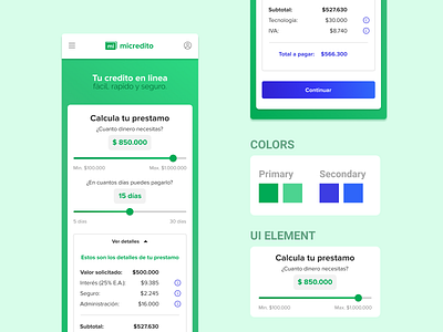 Finance Lending Money App UI Design app design blue app color palette crowdfunding app finance app green app lending app lending money money app ui ui design ui inspiration ui ux ux ux ui