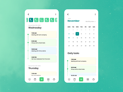 Calendar Task Manager UI Design