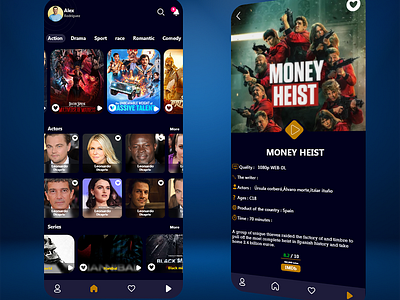 whatch and download movies app uiux design