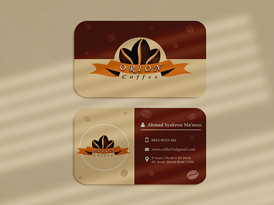 Business Card - Orion Coffee adobeillustrator branding businesscard coffee coffeebeans coffeebrand design graphic design mockup photoshop