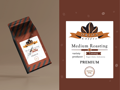 Coffee Bag - Orion Coffee adobeillustrator branding coffee coffeebag coffeebrand design graphic design orioncoffee photoshop