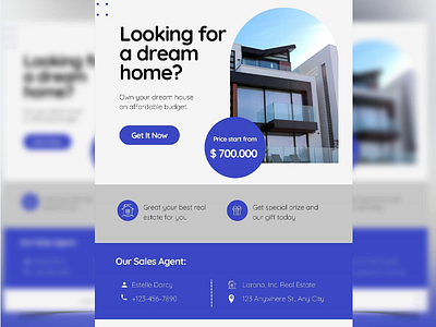 Real Estate Flyer Design app banner branding business design estate flat flyer graphic design icon illustration illustrator logo minimal real ui ux vector web website