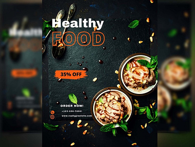 Food Flyer Design app banner branding business design flat flyer food graphic design icon illustration illustrator logo minimal typography ui ux vector web website