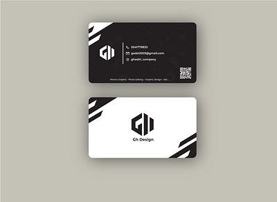 visit card gh black and white card g gh graphic design logo visite card