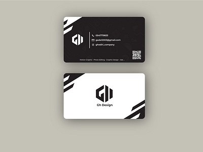 visit card gh black and white