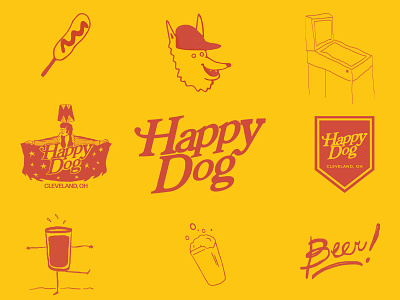 Branding badge branding design graphic design hot dog icon identity illustration illustrator logo merchandise music venue restaurant