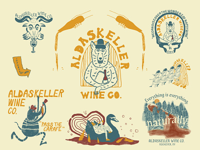Branding branding design graphic design icon illustration illustrator logo menu natural wine new york restaurant rochester wine wolf