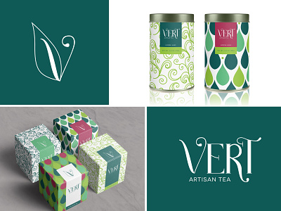 Vert Artisan Tea branding design graphic design logo logo design vector