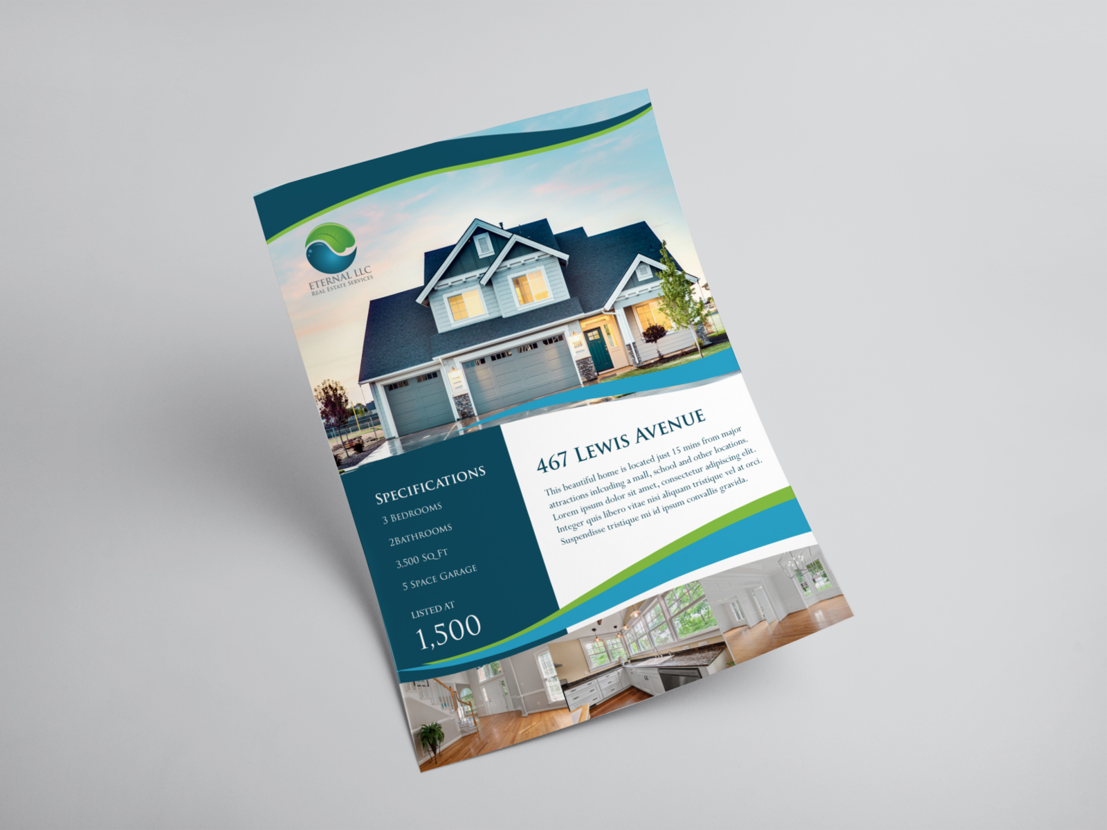 Real Estate Flyer Mockup by Courtney Monday on Dribbble