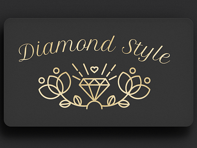 Diamond Style branding design detail flat floral gold illustration line minimal nature