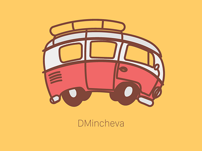 Adventure adventure car combi design icon illustration travel van