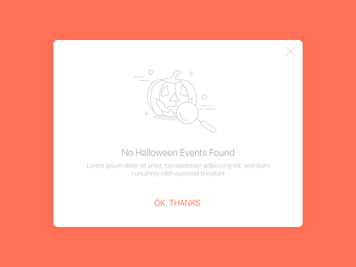 Halloween Events halloween message modal no results result search ui