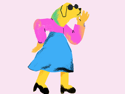 Thursday dance! dance dog graphic design illustration selfie stylish texture ui uiux
