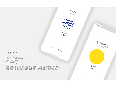 Simple Weather APP app design flat ui ux